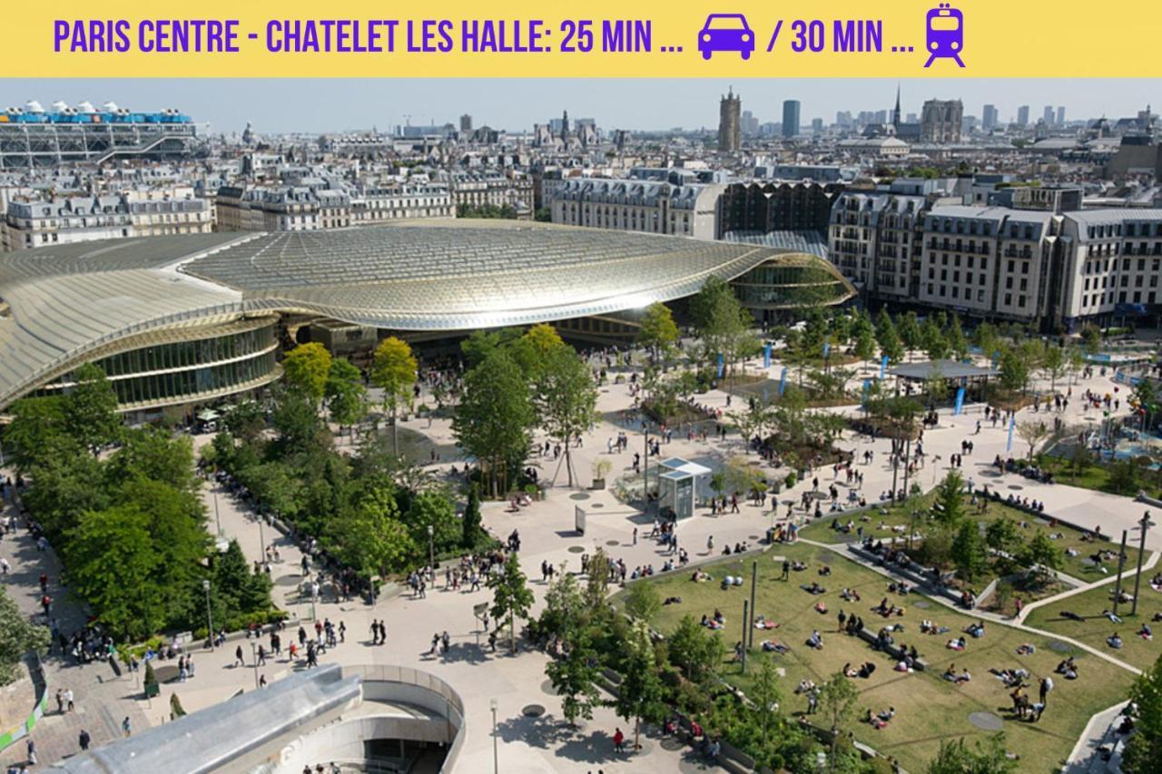 Qhome 1 - Studio Entre Paris Et Disney Villiers-sur-Marne Exterior foto